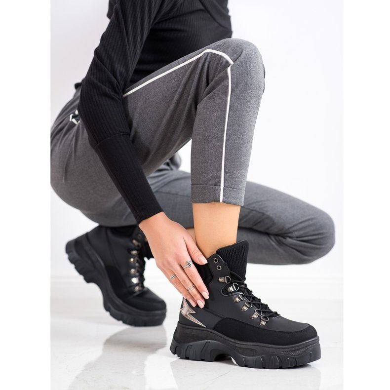 Seastar Modische Sportschuhe zum Schnüren schwarz 1