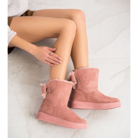 SHELOVET Mukluki mit Schleife rosa 1