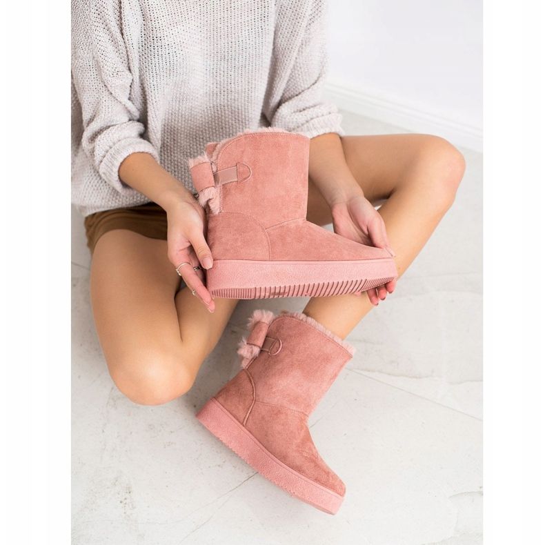 SHELOVET Mukluki mit Schleife rosa 2