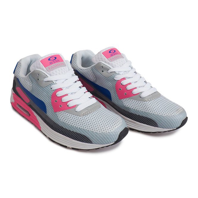 Damen Sportschuhe B49-1 Weiß blau rosa grau 1