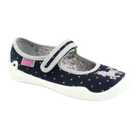 Befado Kinderschuhe 114X414 navy blau grau 1