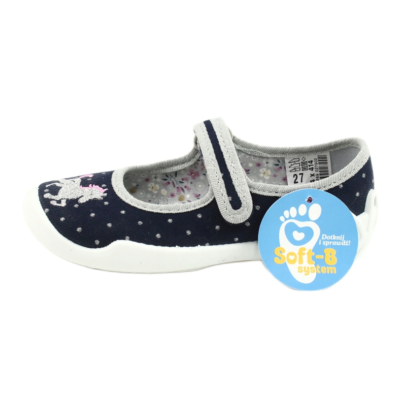 Befado Kinderschuhe 114X414 navy blau grau 6