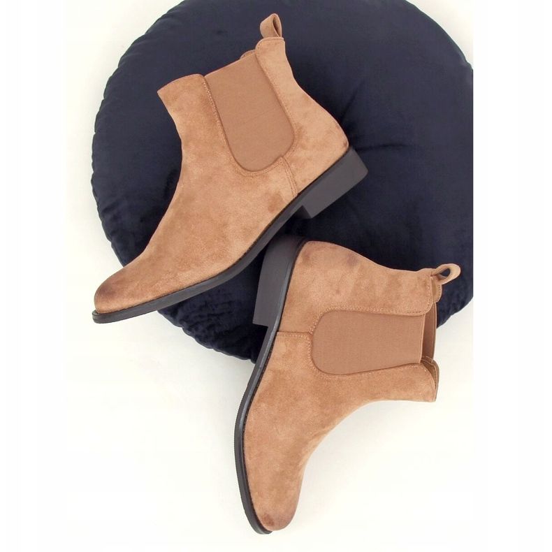 Beige Chelsea Boots für Damen 8310 Khaki 1