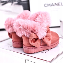 FRROCK Kinder-Schneestiefel mit Fellschleife, rosa Vella 4