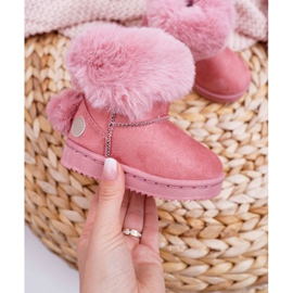 FRROCK Kinder-Schneestiefel mit Fell Pink Kiks rosa 1