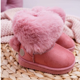 FRROCK Kinder-Schneestiefel mit Fell Pink Kiks rosa 2