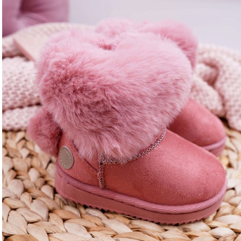 FRROCK Kinder-Schneestiefel mit Fell Pink Kiks rosa 2