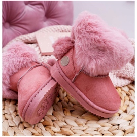 FRROCK Kinder-Schneestiefel mit Fell Pink Kiks rosa 5