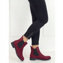 Klassische burgunderfarbene Stiefel für Damen MR-9 Wine rot 1
