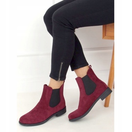 Klassische burgunderfarbene Stiefel für Damen MR-9 Wine rot 2