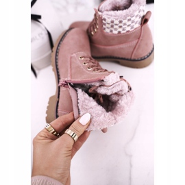 Apawwa Kinderstiefel Trappers mit Fell isoliert Pink Forest rosa 1