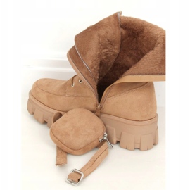Stiefel mit Geldbörse beige NC1111 Khaki 2