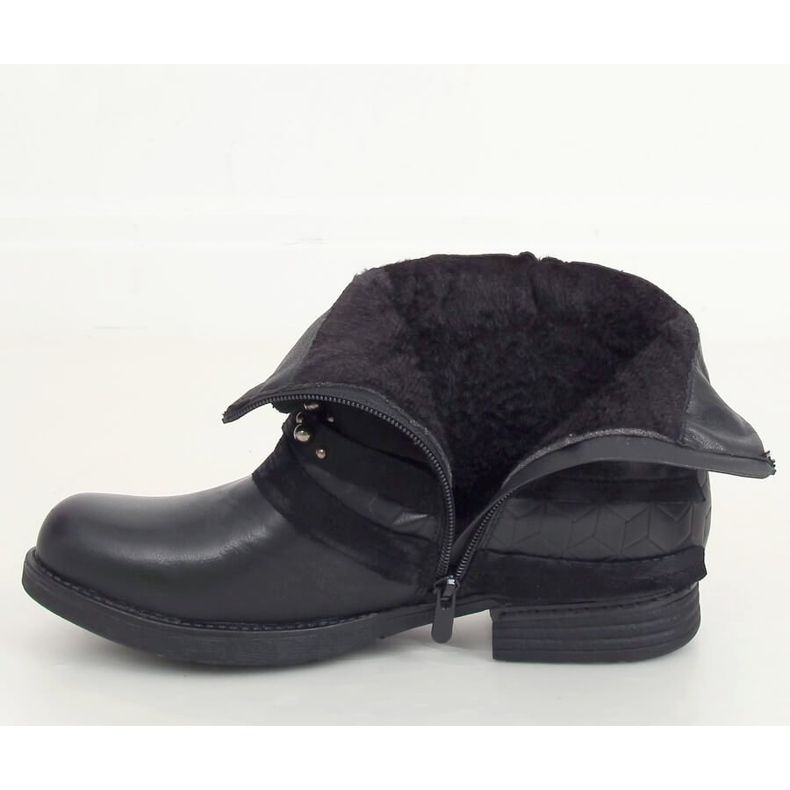 Schwarze Damenstiefel BZ66016-KB Schwarz 2