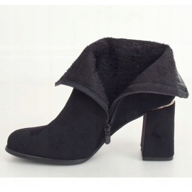 Schwarze Stiefel mit hohen Absätzen 6053 Schwarz 1