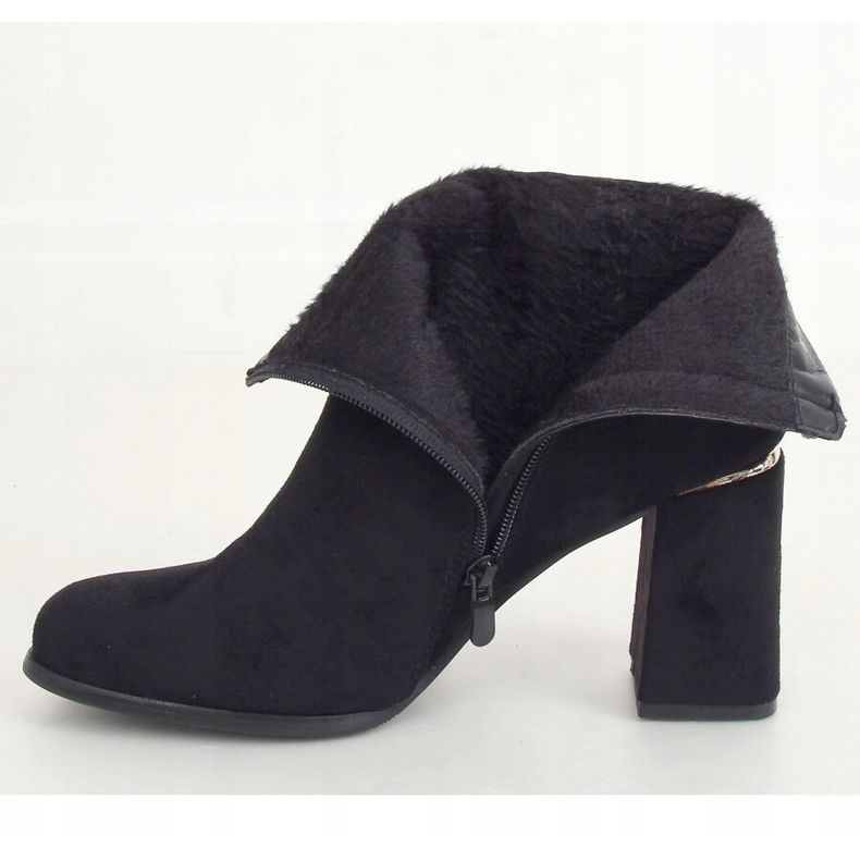 Schwarze Stiefel mit hohen Absätzen 6053 Schwarz 1