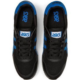 Asics Tiger Runner schwarz und blau 1191A207 004 Herrenschuhe mehrfarbig 1
