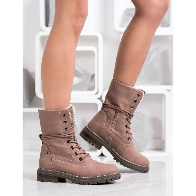 Super Mode Hohe Trapper rosa 1