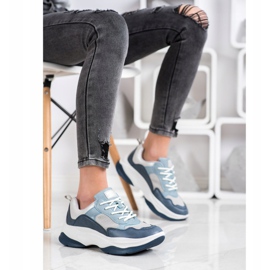 Kylie Modische blaue Turnschuhe 1