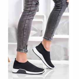 Goodin Sportliche schwarze Slipper 2