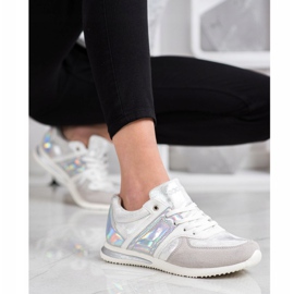 Goodin Stilvolle Sportschuhe weiß silber- grau 1