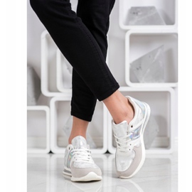 Goodin Stilvolle Sportschuhe weiß silber- grau 2