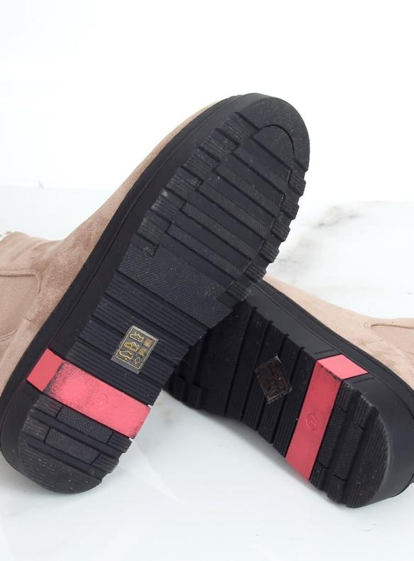 Chelsea-Stiefel mit hohen Sohlen in beige NS139P Beige Ii Genre 1