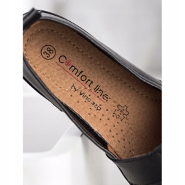 VINCEZA Leder Slipper schwarz 1