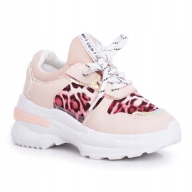 FRROCK Sportschuhe für Kinder im Leopardenmuster Pink Penny beige rosa 5