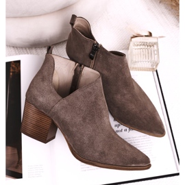 Nicole Damenstiefel mit ausgeschnittenem Wildleder Brown Lawrence braun 2