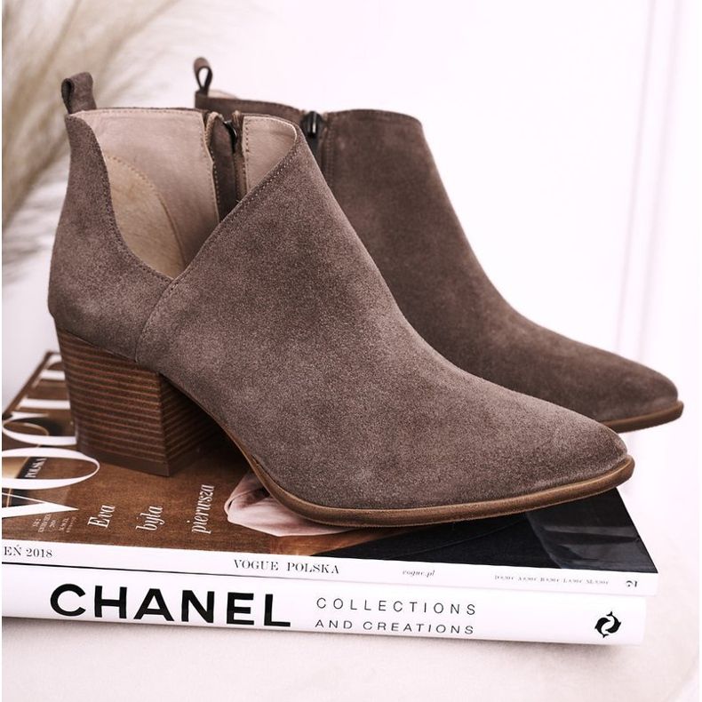 Nicole Damenstiefel mit ausgeschnittenem Wildleder Brown Lawrence braun 1