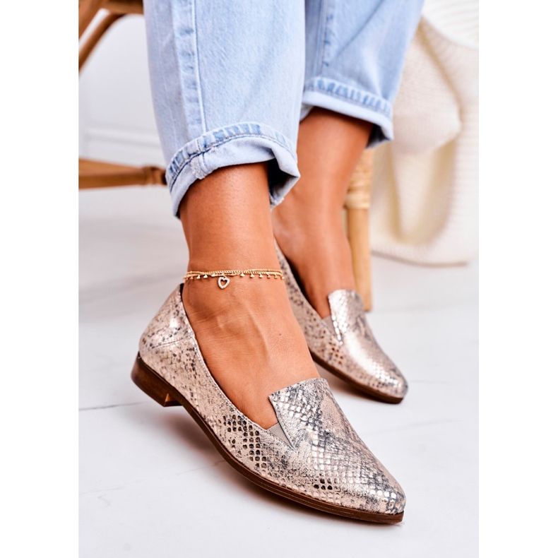 Nicole Damen Leder Slipper Tiermuster Golden Scarlett mehrfarbig 1