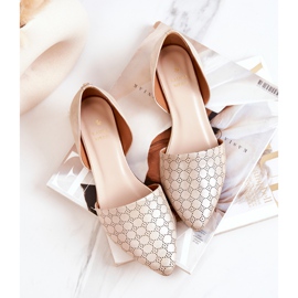 Elegante Lederballerinas Laura Messi 1110 Golden Benzin mehrfarbig 1