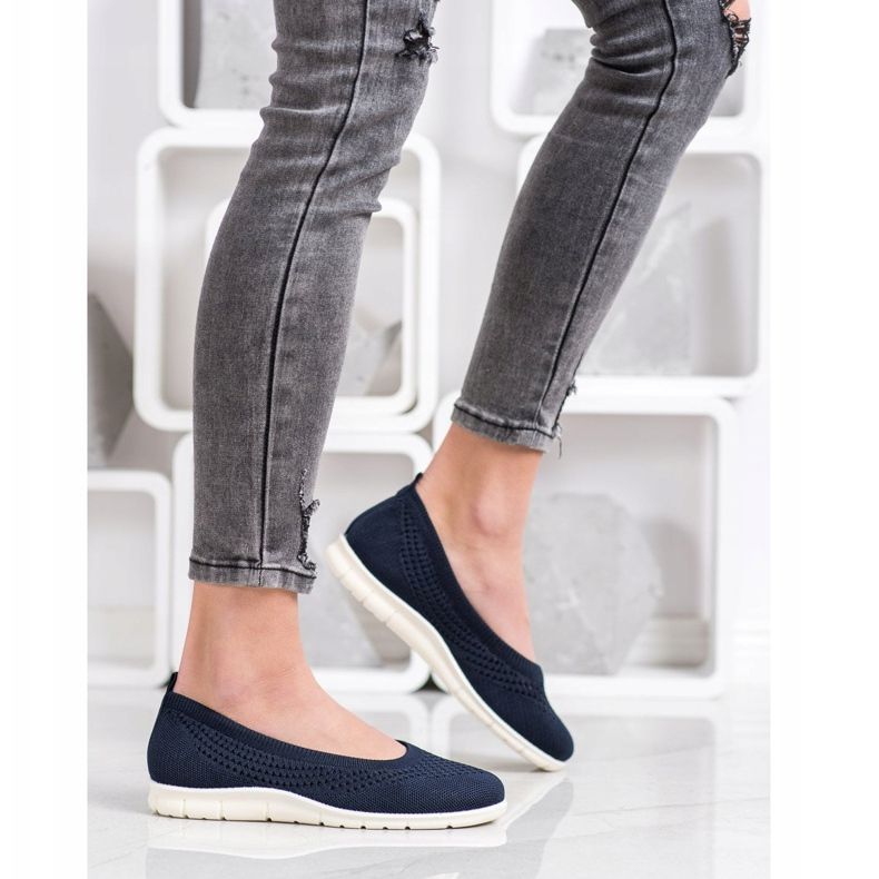 Goodin Durchbrochene Slipons navy blau 1