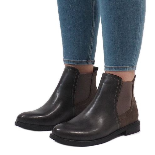 Graue isolierte Stiefel 6591 2