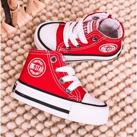 Hohe Sneakers für Kinder mit Reißverschluss Big Star HH374190 Rot 1