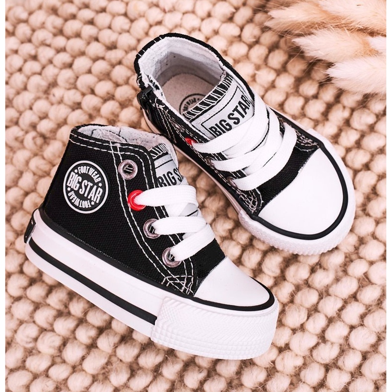 Hohe Sneakers für Kinder mit Reißverschluss Big Star HH374188 Schwarz 1