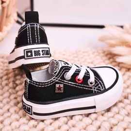 Klassisch niedrige Sneakers für Kinder Big Star HH374194 Schwarz 1