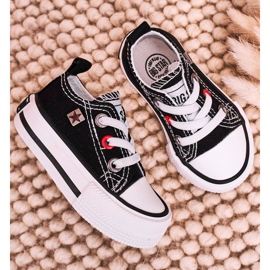 Klassisch niedrige Sneakers für Kinder Big Star HH374194 Schwarz 2