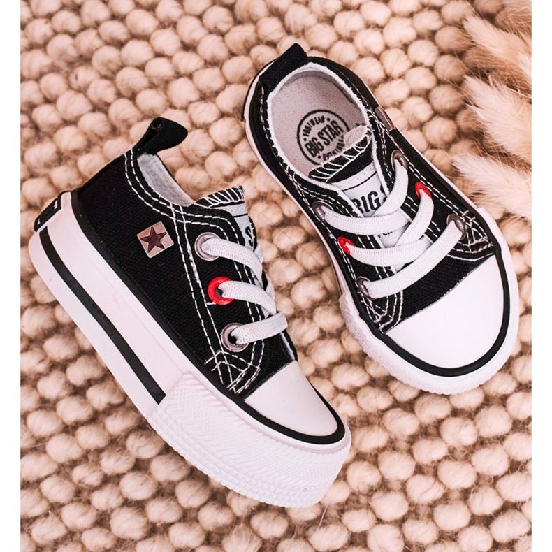 Klassisch niedrige Sneakers für Kinder Big Star HH374194 Schwarz 2