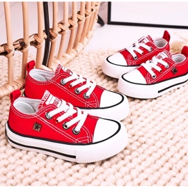 Klassisch niedrige Sneakers für Kinder Big Star HH374196 Rot 3