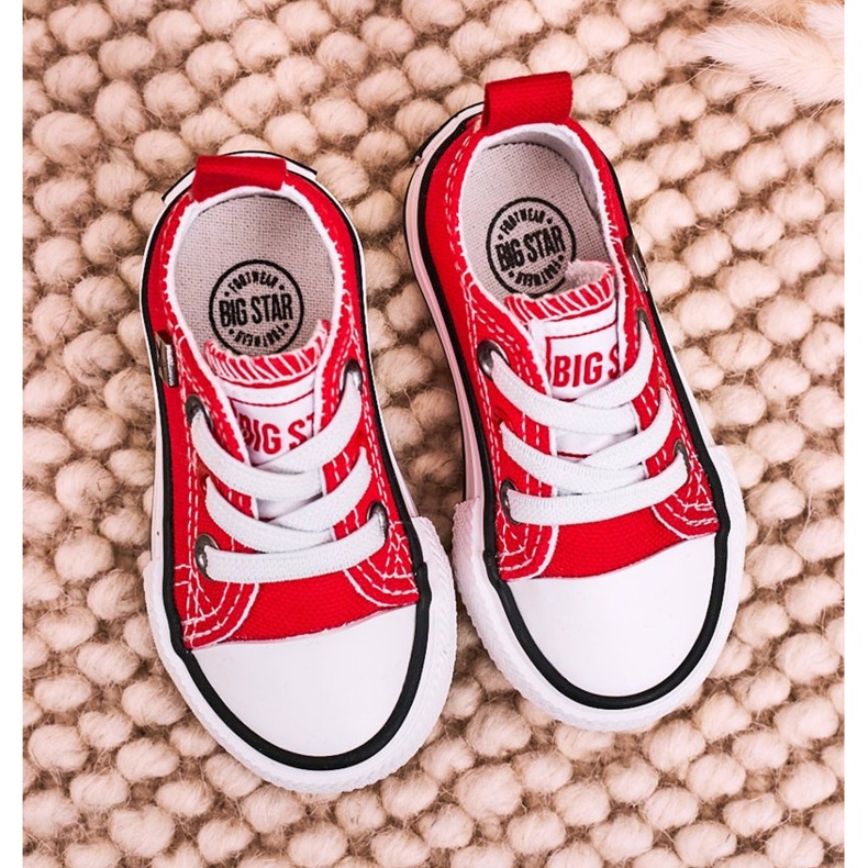Klassisch niedrige Sneakers für Kinder Big Star HH374196 Rot 2