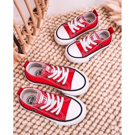 Klassisch niedrige Sneakers für Kinder Big Star HH374196 Rot 4