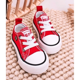 Klassisch niedrige Sneakers für Kinder Big Star HH374196 Rot 6
