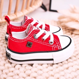 Klassisch niedrige Sneakers für Kinder Big Star HH374196 Rot 8