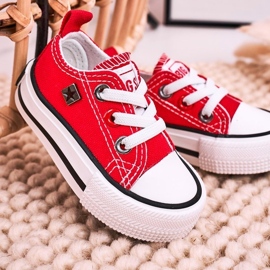 Klassisch niedrige Sneakers für Kinder Big Star HH374196 Rot 5
