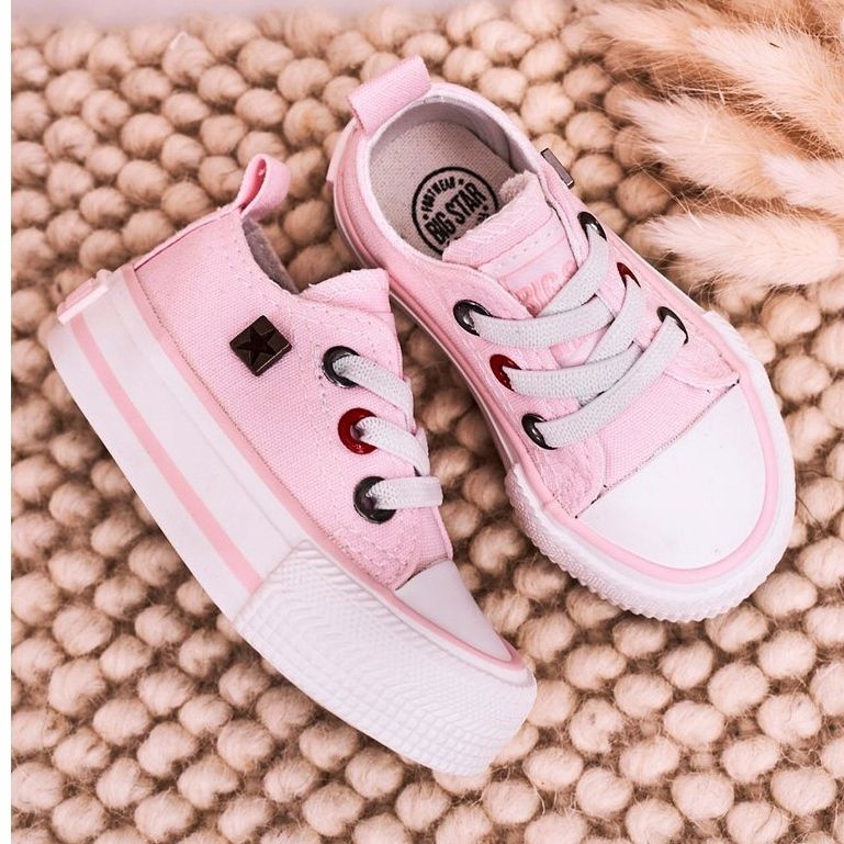 Klassisch niedrige Sneakers für Kinder Big Star HH374197 Rosa 2