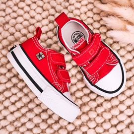 Niedrige Sneakers für Kinder mit Klettverschluss Big Star HH374202 Rot 3