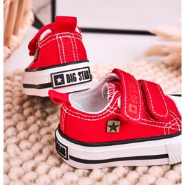 Niedrige Sneakers für Kinder mit Klettverschluss Big Star HH374202 Rot 2