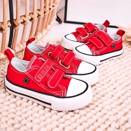 Niedrige Sneakers für Kinder mit Klettverschluss Big Star HH374202 Rot 4