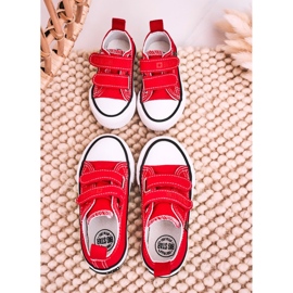 Niedrige Sneakers für Kinder mit Klettverschluss Big Star HH374202 Rot 5